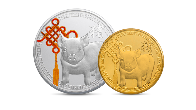 TD Year of the Pig Gold and Silver Rounds